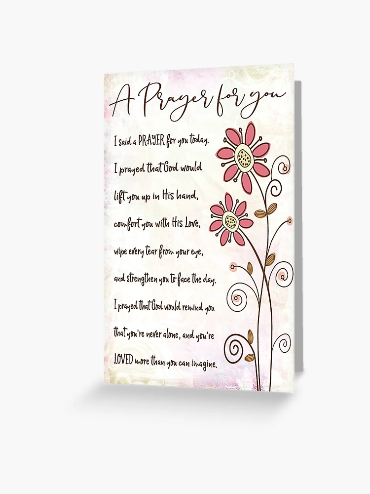 Lifting You Up in Prayer: Encouragement Card