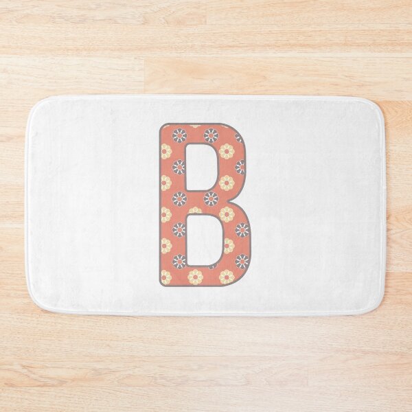 Item preview, MONOGRAM LETTER B PINK FLORAL TYPOGRAPHY DESIGN designed and sold by RhubarbMyrtle.