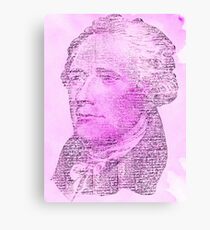 Hamilton Letters - Pink Canvas Print