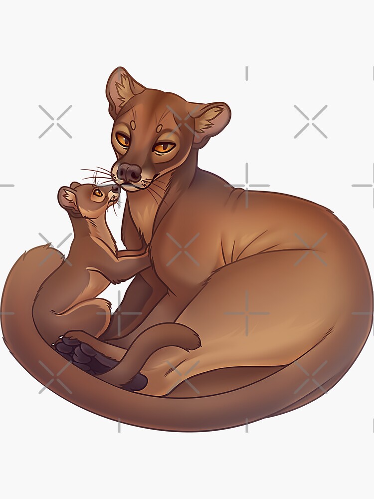Fossa & Cub by Mr-Lemur