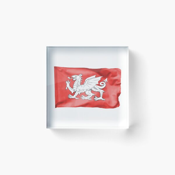 Item preview, White Dragon of England Flag designed and sold by sirglennbo.