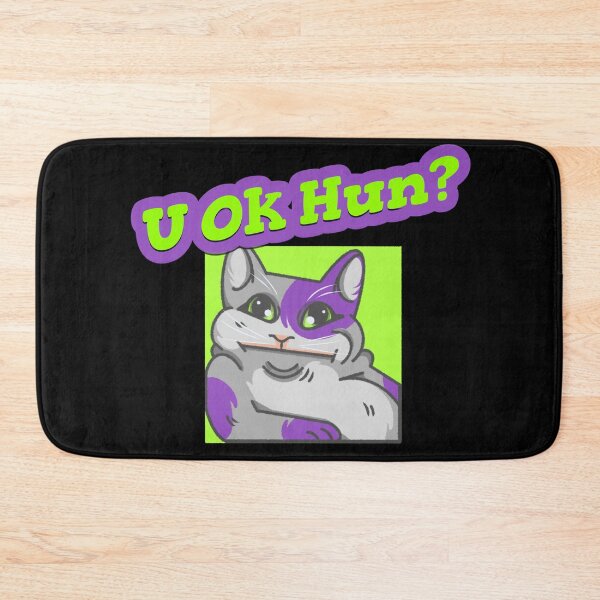 Item preview, U OK HUN? Cute Kawaii Twitch Meme Cat Face designed and sold by dogisbored.