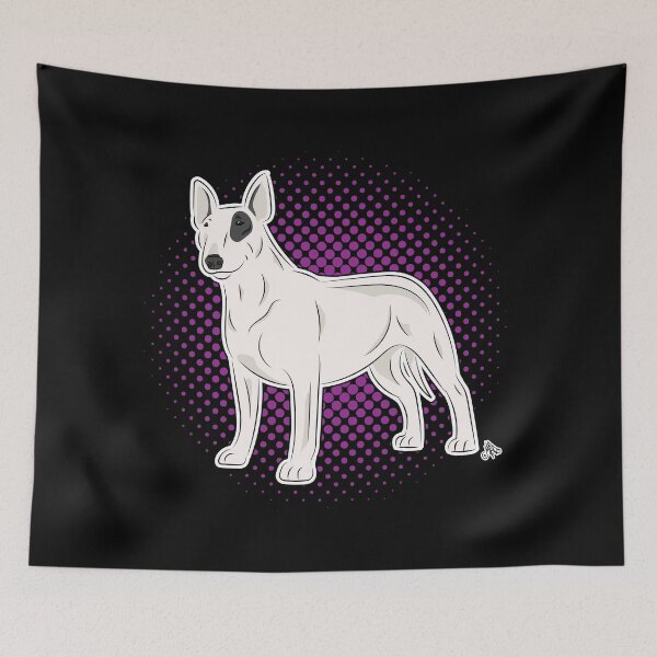 Item preview, Bull Terrier white COMIC style designed and sold by LeChienArtistiQ.