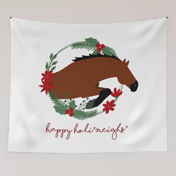 Item preview, Happy HoliNeighs Christmas Jumper Horse designed and sold by HorseFly Ranch.