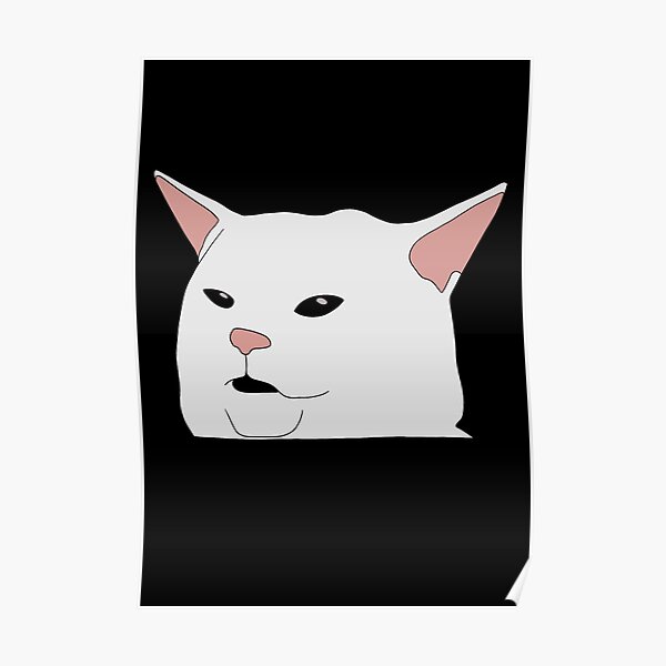 Posters Sur Le Theme Meme Chat Blanc Redbubble