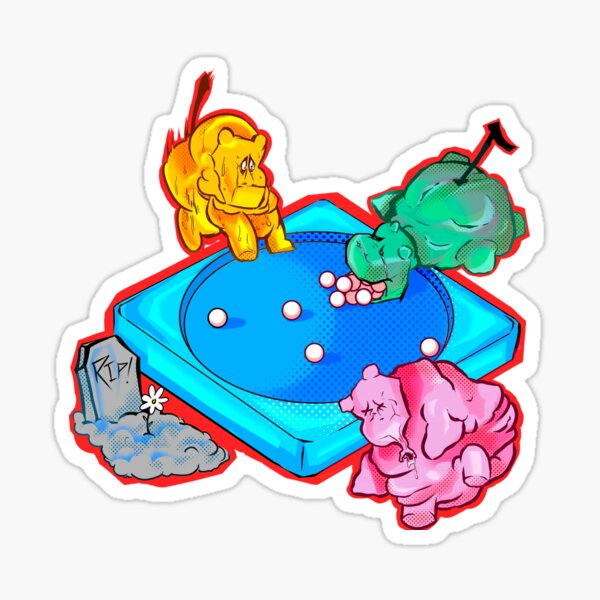 Hungry Hippos Sticker