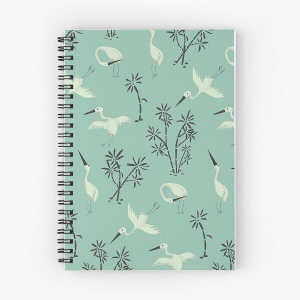 Item preview, Motif of a Celadon vase with bamboo and cranes designed and sold by LeahHa.