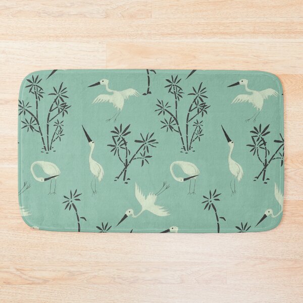 Item preview, Motif of a Celadon vase with bamboo and cranes designed and sold by LeahHa.