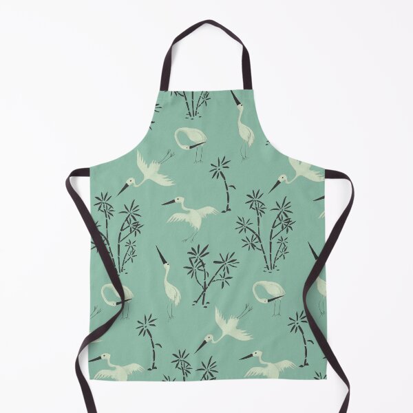 Item preview, Motif of a Celadon vase with bamboo and cranes designed and sold by LeahHa.