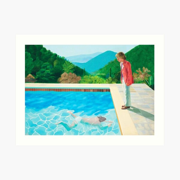 David Hockney Pool - deux chiffres Impression artistique