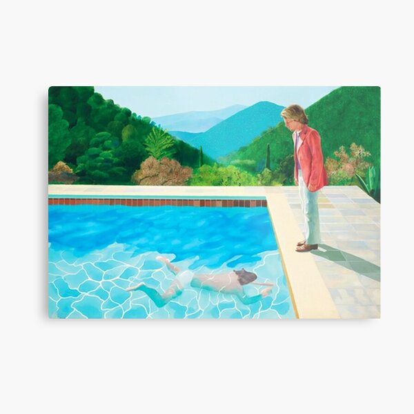 david hockney pool - two figures Metal Print