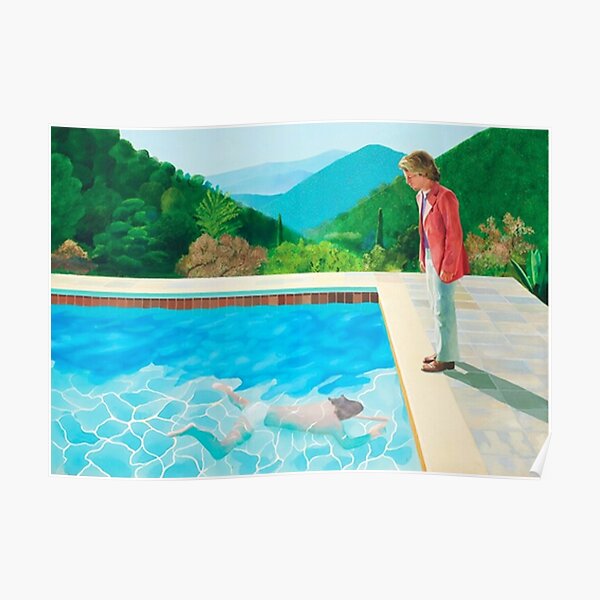 david hockney pool - two figures Poster
