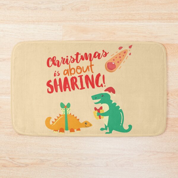 Item preview, Christmas Is About Sharing! -  Funny Dinosaurs On Christmas Design designed and sold by PandaSoul.