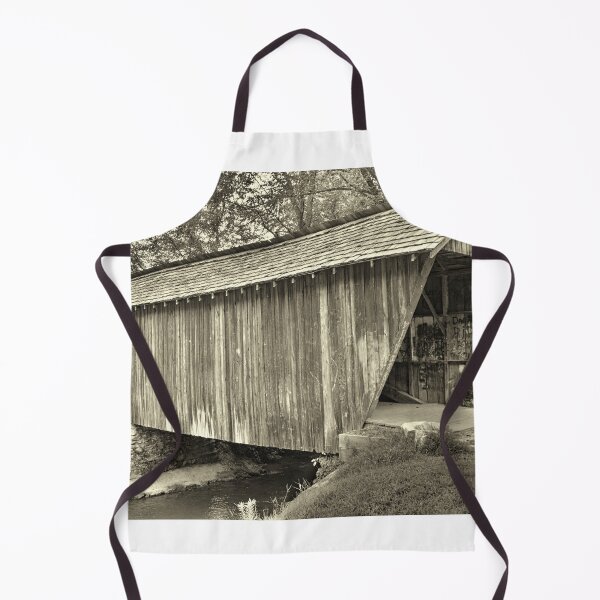 Item preview, Stovall Mill Covered Bridge Black And White 2 designed and sold by LisaWootenPhoto.
