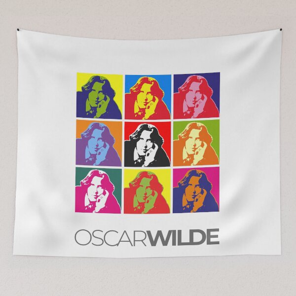 Item preview, Oscar Wilde pop-art portrait poster designed and sold by CMYKStudio.
