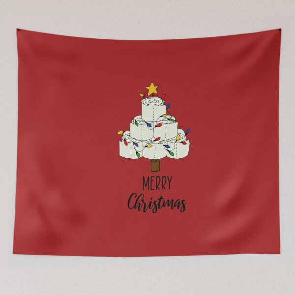 Item preview, Quarantine toilet paper merry Christmas tree designed and sold by creativepod.