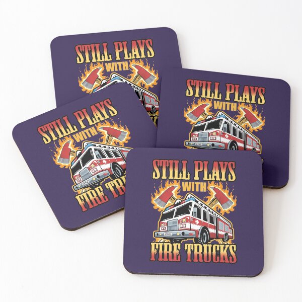 Item preview, Firefighter Funny Still Plays with Fire Trucks designed and sold by jaygo.