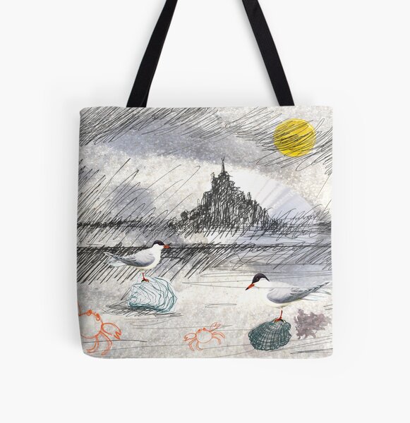 mont saint michel 2 All Over Print Tote Bag
