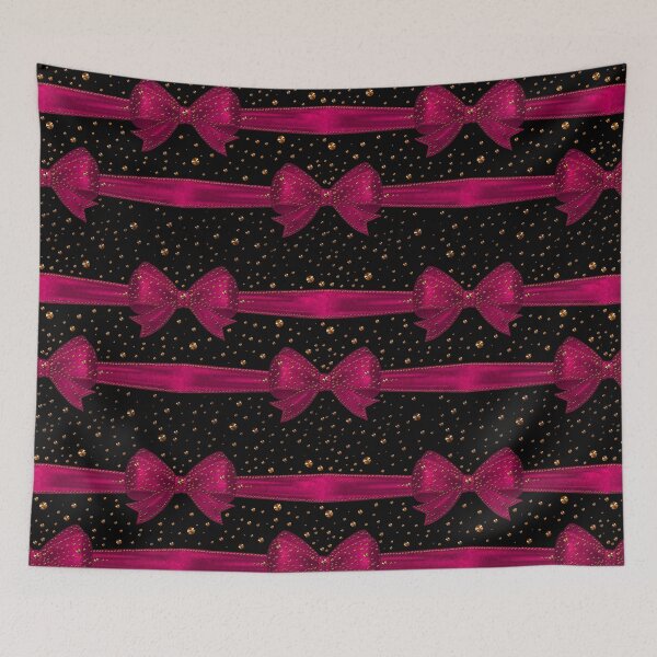 Item preview, Pink black bows pattern festive gifts - burlesque designed and sold by GlamourChick.
