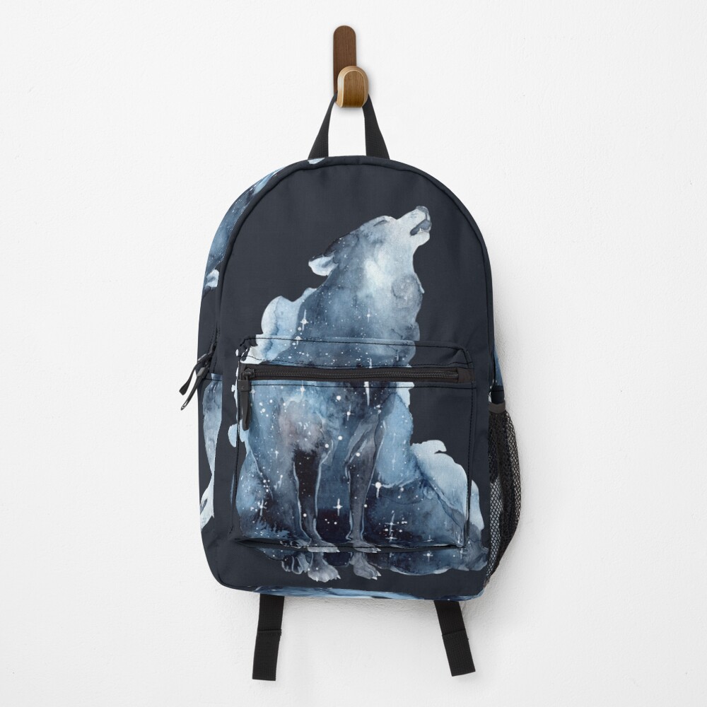 "Galaxy Howling Wolf" Backpack by Threeleaves Redbubble