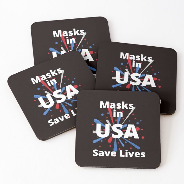 Item preview, Mask in USA Save Lives with the Black Background designed and sold by Vero De.