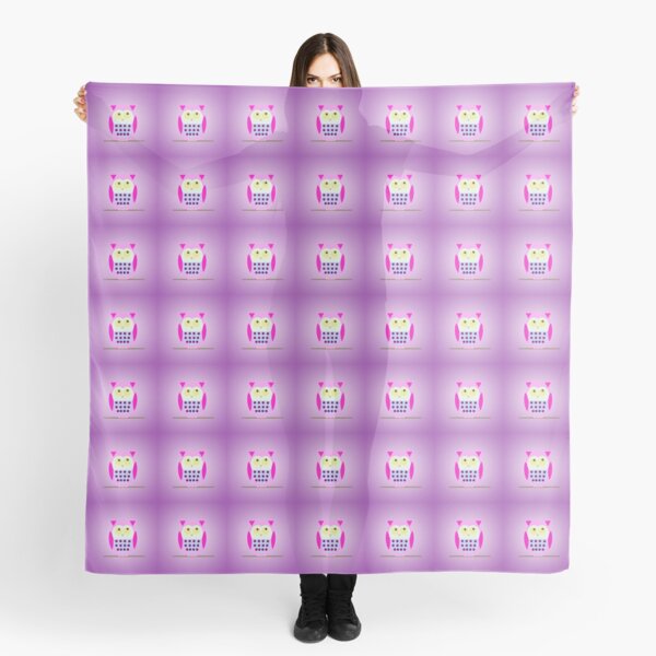 pink owl Scarf