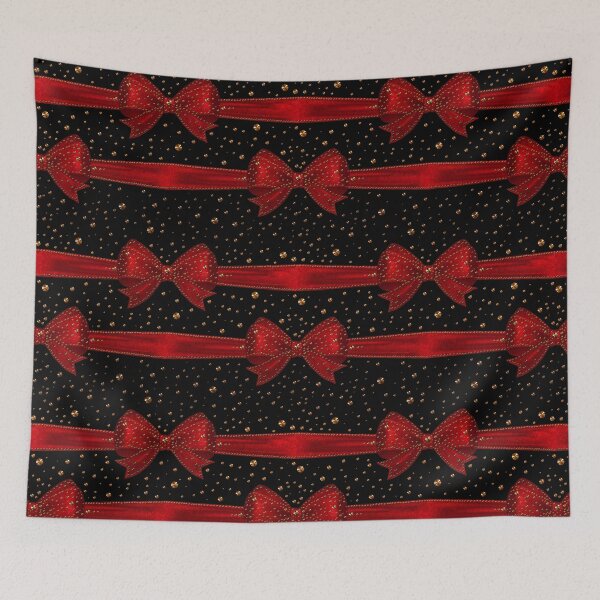 Item preview, Gift bows pattern in red black - festive decoration gifts designed and sold by GlamourChick.