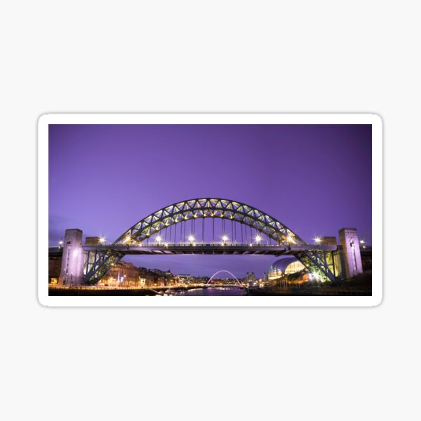 'Tyne Bridge at Night' Sticker