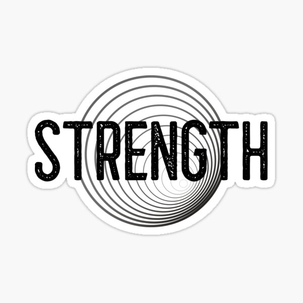 Item preview, Strength - motivating words design designed and sold by Brat-Cat-Shirts.