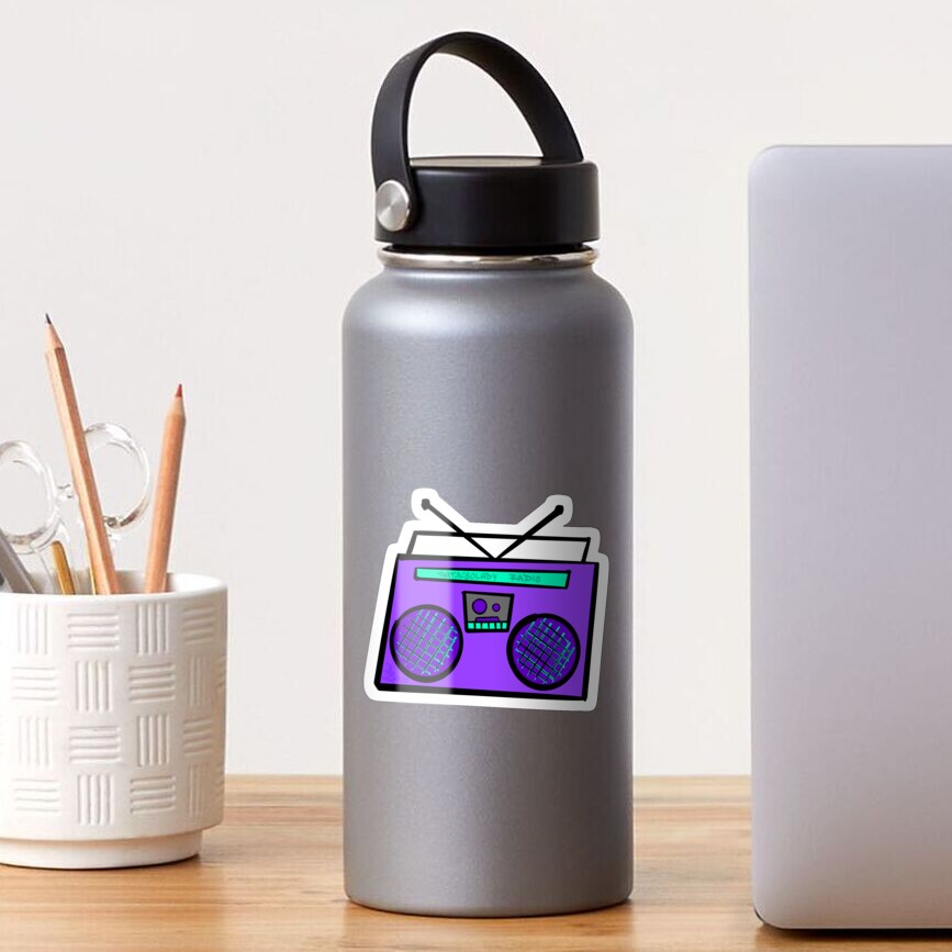 Purple Boombox Sticker