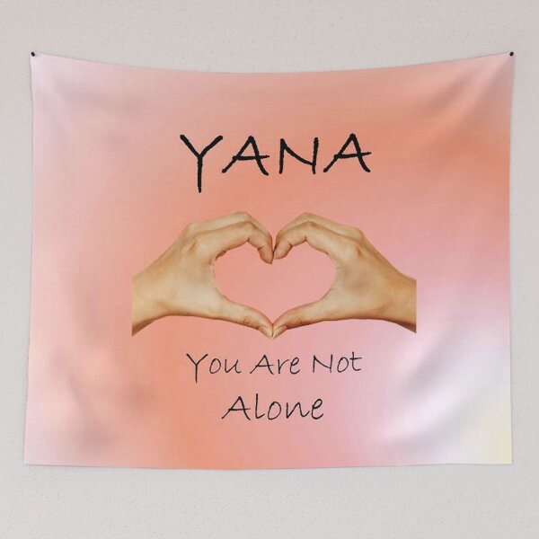 Artikelvorschau, YANA 4 "Du bist nicht allein" Solidarität Brüderlichkeit Freundschaft Liebe Komfort Unterstützung rosa Hände Herz entworfen und verkauft von dragonemma.