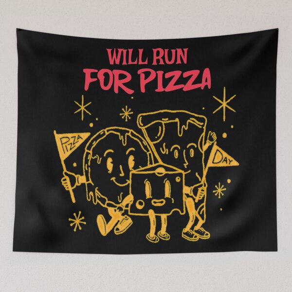 Item preview, Will Run For Pizza designed and sold by Coder-T.
