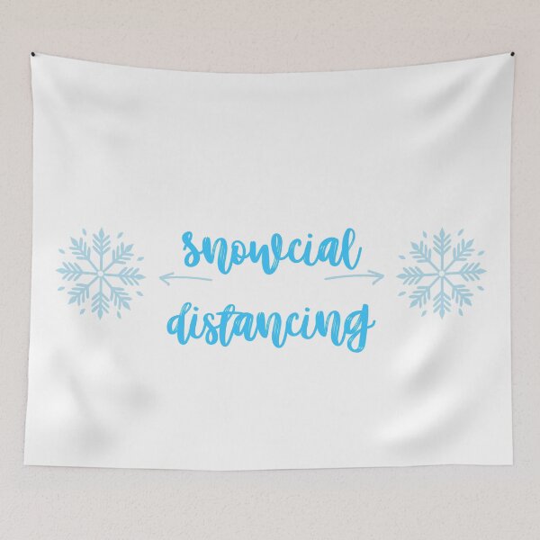 Item preview, Snowcial distancing - snowflake  designed and sold by PandaSoul.