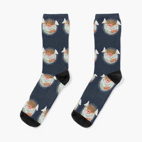 Tough Love (Hugs from a Blowfish!) Socks