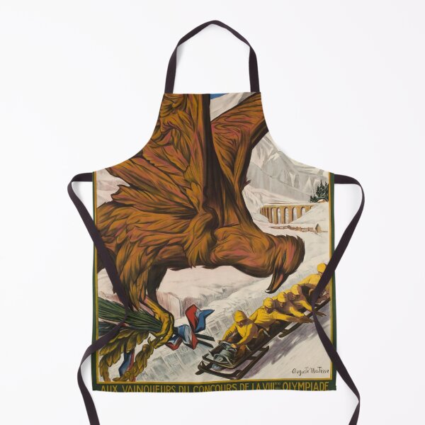 Item preview, retro chamonix mont blanc aux vainqueurs de la viiie olympiade plm vintage reclame designed and sold by CorasPosters.