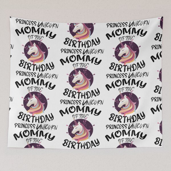 Item preview, Mommy Of The Birthday princess unicorn  Mother Gifts Unicorn Birthday designed and sold by BrooklynArtsDs.