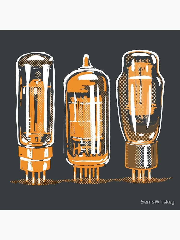 "Throwback style stereo amplifier vacuum tubes " Poster for Sale by SerifsWhiskey Redbubble