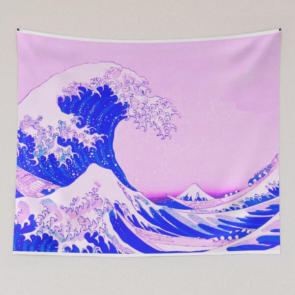 Item preview, the great wave remix in baby pink and blue designed and sold by SFTStudio.