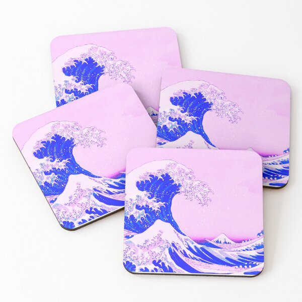 Item preview, the great wave remix in baby pink and blue designed and sold by SFTStudio.