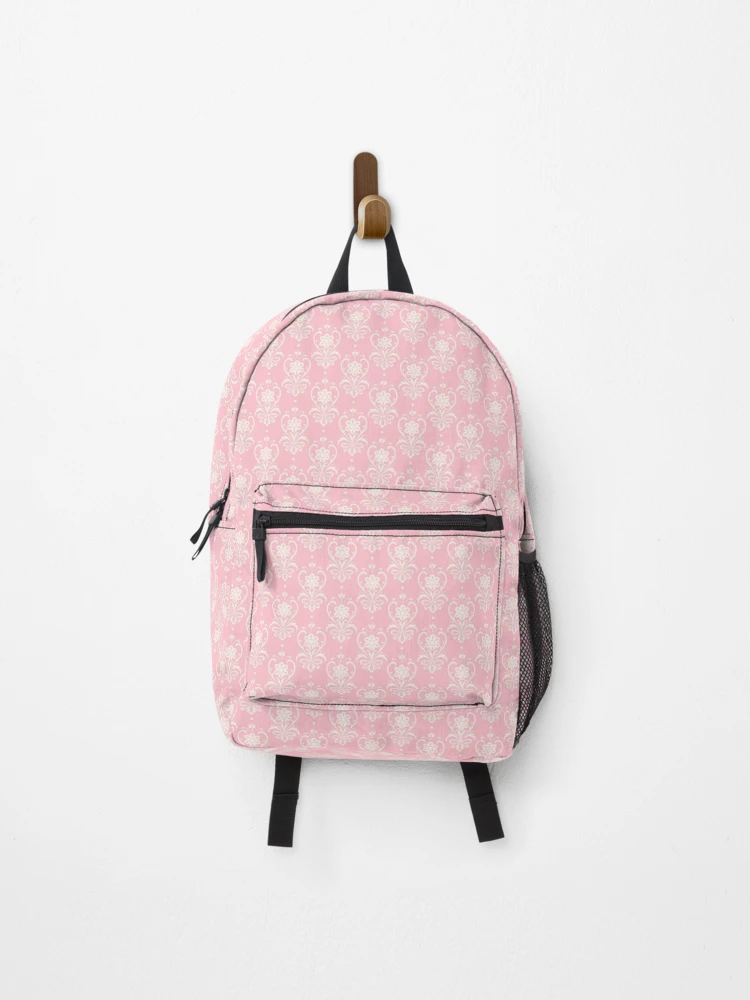 Thumbnail 1 of 3, Backpack, Pink Damask designed and sold by ReesDesigns.