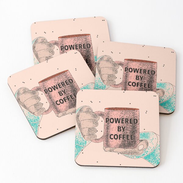 Item preview, Powered by coffee designed and sold by Laura Roman.