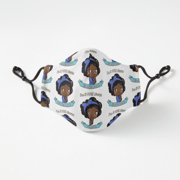 Cute POTS Warrior Dark Skintone For Kawaii Postural Tachycardia Syndrome Awareness Fitted 3-Layer