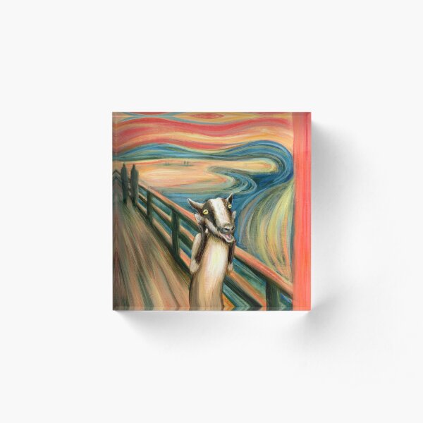 The Screaming Goat Acrylic Block