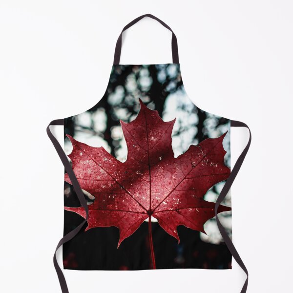 Item preview, Burgundy maple leaf against dark background designed and sold by lena-maximova.