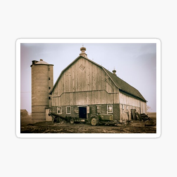 Item preview, Old barn and tractor designed and sold by Spirit-Dragon.