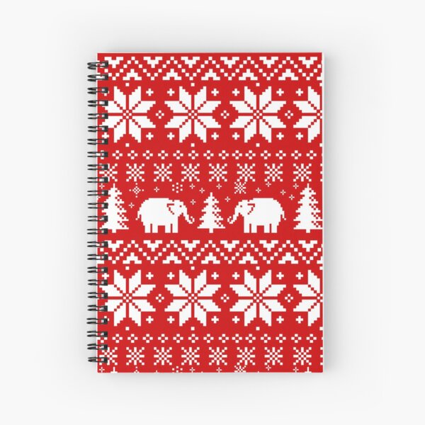 Artikel-Vorschau von Niedliches Elefanten-rotes und weißes Weihnachtsfeiertags-Muster, designt und verkauft von Jenn Inashvili.