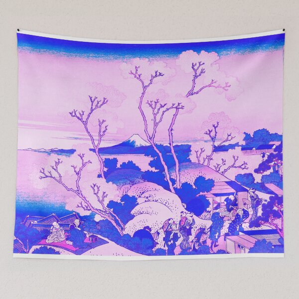 Item preview, Mount Fuji Cherry Blossoms Remix in Pink designed and sold by SFTStudio.