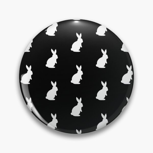 Item preview, Rabbit Silhouette Pattern (white/black) designed and sold by Design Minds Boutique.