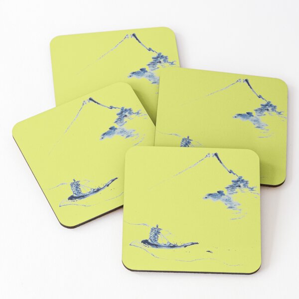 Item preview, Japanese Mountains remix in lime green designed and sold by SFTStudio.