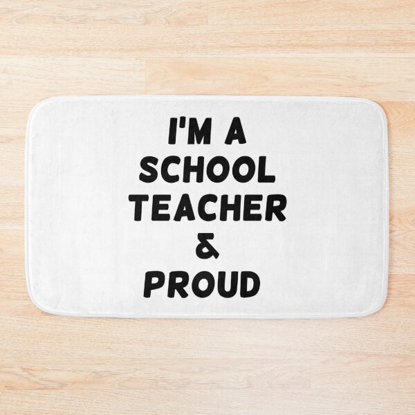 Item preview, I'M A SCHOOL TEACHER & PROUD - Black Writing designed and sold by akaiawa.